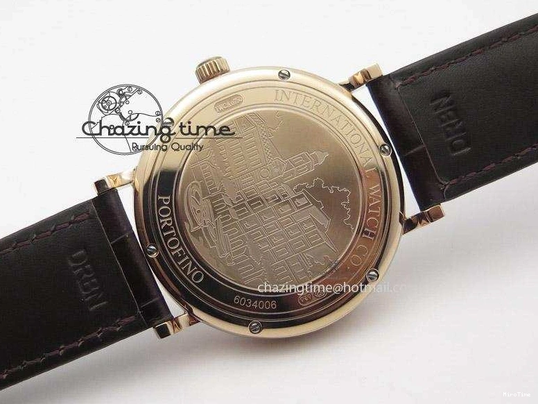 MIROTIME 0425 Modern Portofino SCHAFFHAUSEN RG MKF 1:1 V2 Best Edition White Dial On Brown Leather Strap A 7344